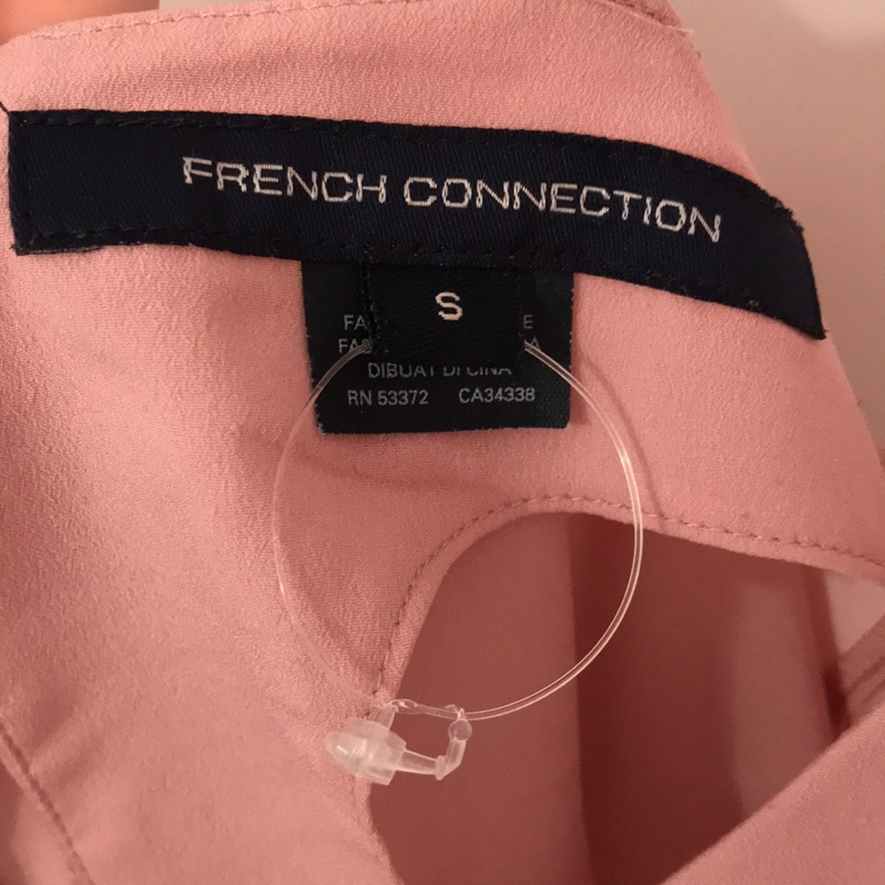 Pink French Connection Tank with Ruffles - Picture 3 of 3